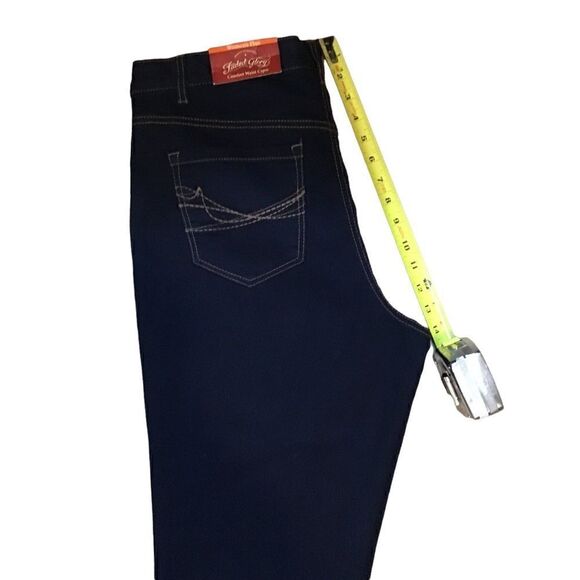 Navy blue denim cropped length jeans - Picture 10 of 12